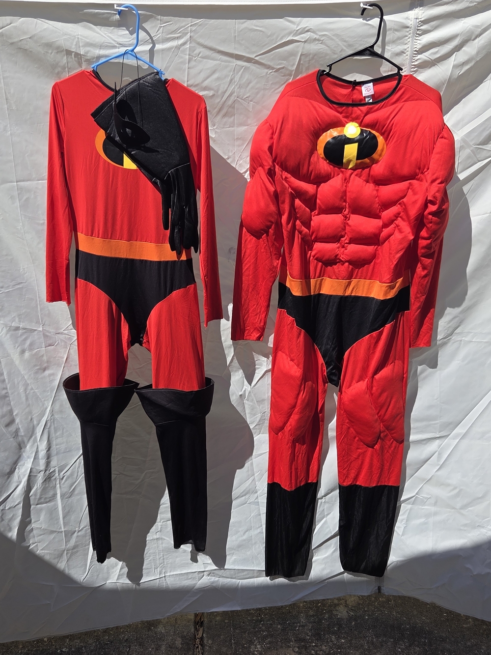 Incredibles costume man standard adult size and woman large set #superhero #cost